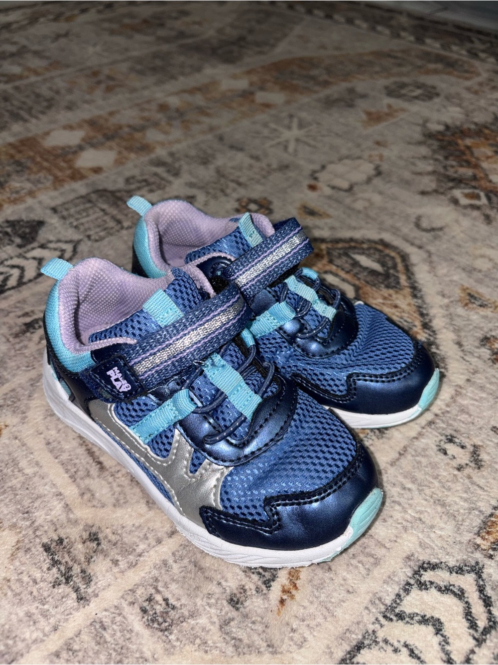 Stride Rite Navy and Light Blue Kids Sneakers